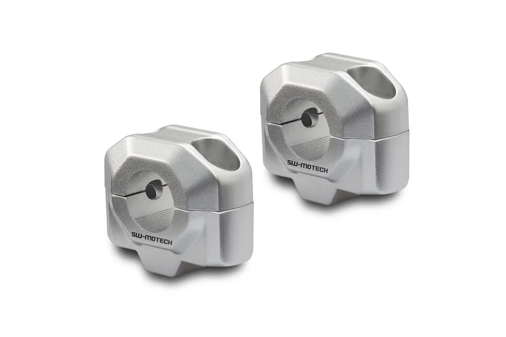 Offre Du Jour SW-Motech Réhausse de guidon, argent pour guidon Ø 22 mm, H=20 mm pour Moto Guzzi V7 III (18-20) – SW Motech