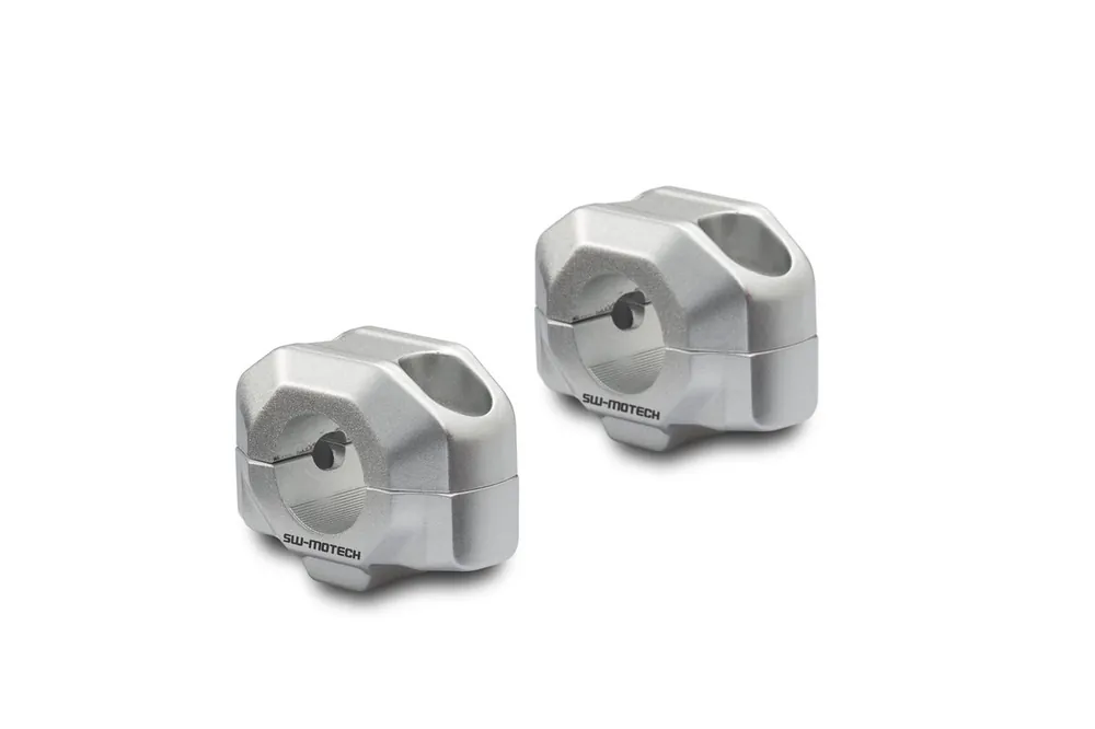 SW-Motech Réhausse de guidon, argent pour guidon de Ø 22 mm, H=15 mm pour Suzuki GSX 1250 F ABS - SW Motech Soldes