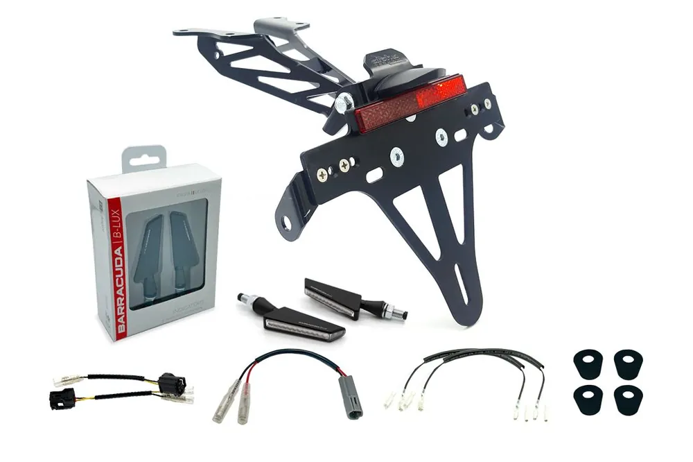 Acheter Direct Support de plaque d&rsquo;immatriculation (incl. clignotants Barracuda avant + arrière) pour Yamaha Tracer 700 (20-)