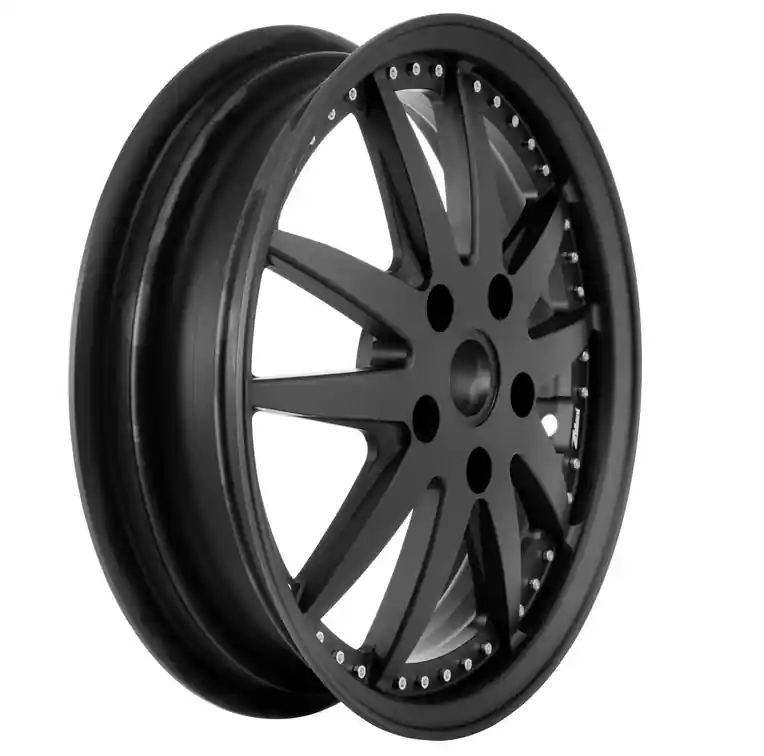 Jante Sport avant/arrière 12&Prime; pour Vespa GTS/GTS Super/GTV/GT/946 125-300cc, noire mate Paiement Sécurisé