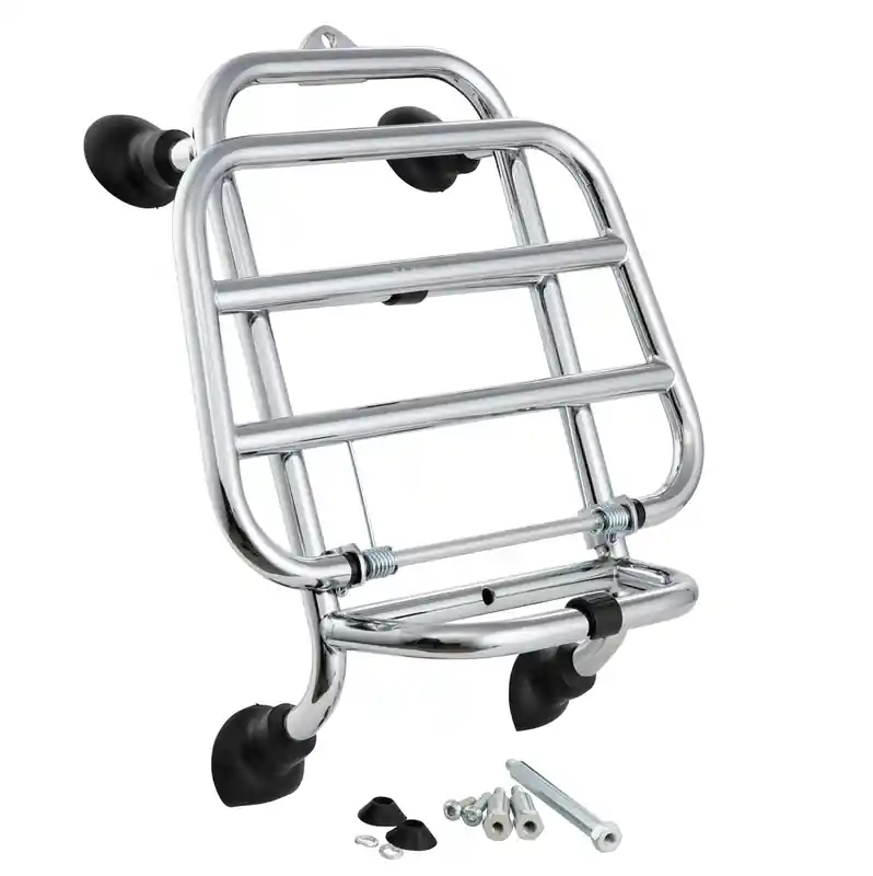 Prix Bas Porte-bagages avant pour Vespa GTS /GTS Super HPE /GTV 125/300 ('19-), pliable, chrome