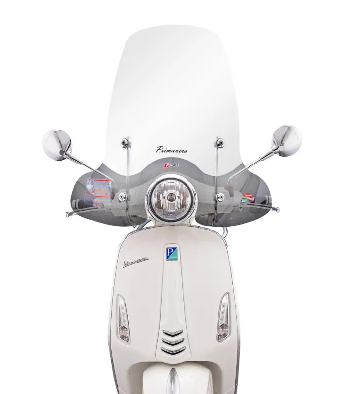 Petit Prix Pare-brise FACO haut pour Vespa Primavera /Elettrica 50-125ccm 2T/4T (&rsquo;14-), clair