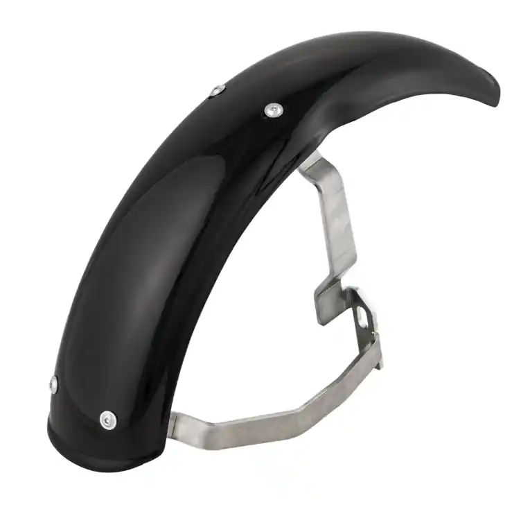 Seulement Aujourd&rsquo;hui Aile 2.0 Garelli EVO II pour Vespa PX 80-200ccm, GFK noir, support inox brossé