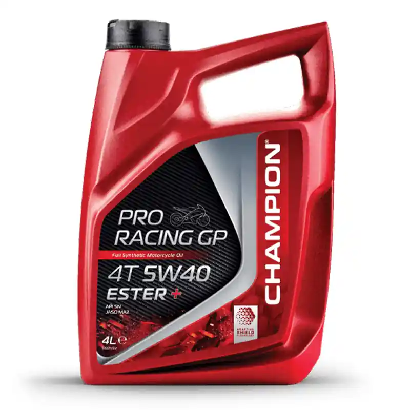CHAMPION® Proracing GP 4T 5W-40 ESTER + huile moteur entièrement synthétique - 4 litres Dernier Modèle