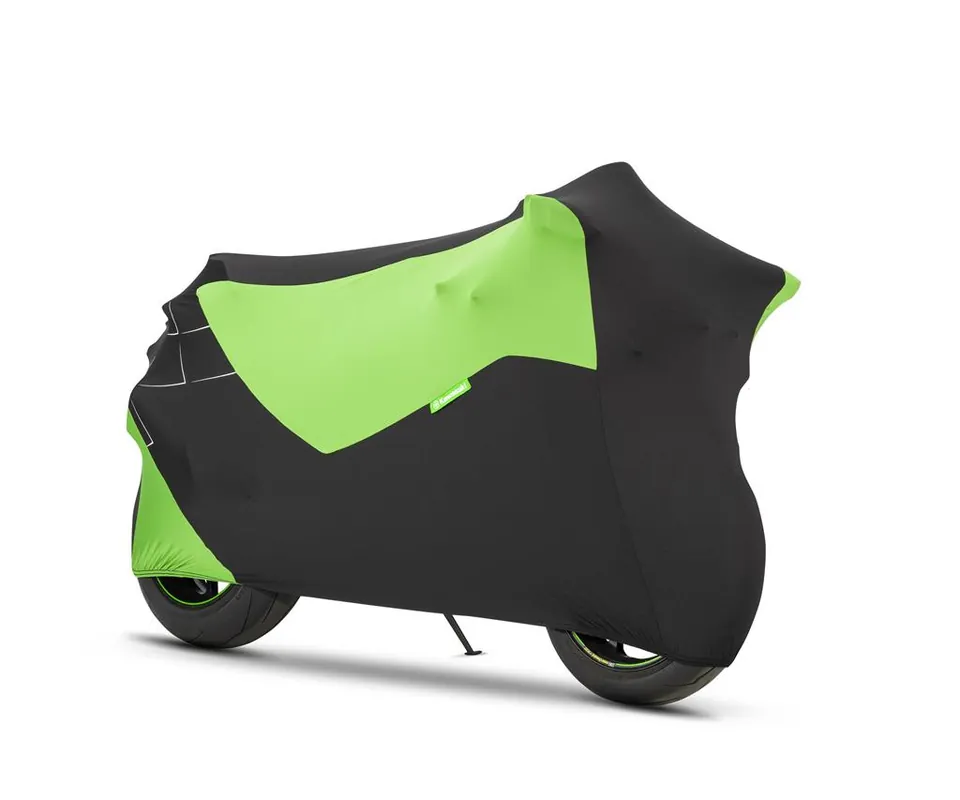 Bâche de protection pour moto verte/noire originale Kawasaki Seulement Aujourd&rsquo;hui
