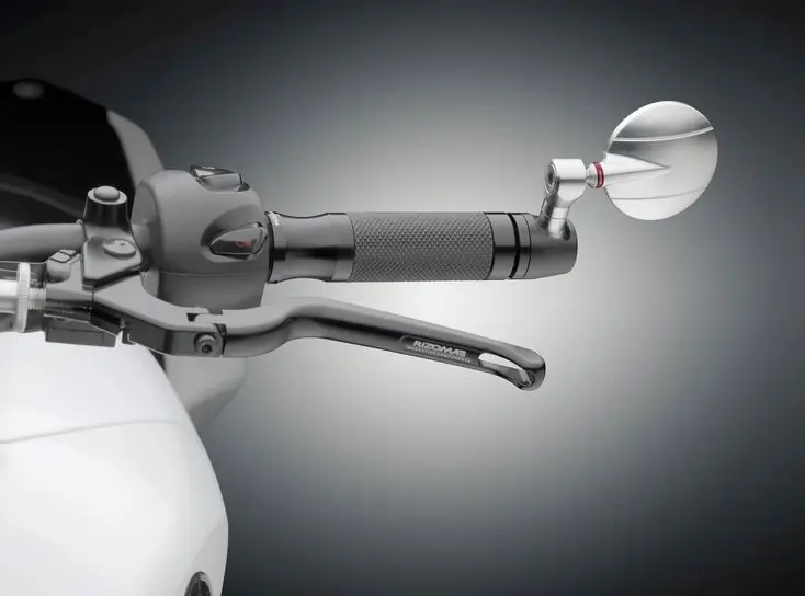 Rétroviseur d&rsquo;extrémité de guidon RIZOMA « SPY-R » Ø 80 mm gauche ou droite pour Vespa, noir/argenté Remise