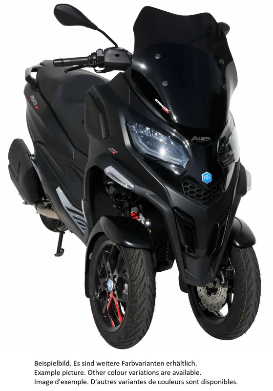 Super Prix Pare-brise ERMAX Sport pour Piaggio MP3 400 HPE (22-), noir