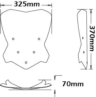 Seulement Aujourd'hui Pare-brise central sur supports d'origine pour BMW F 800 R (15-19), gris fumé