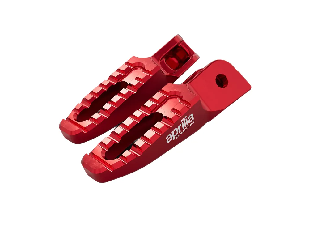 Super Prix Repose-pieds en aluminium rouge pour Aprilia 457 (24-) / Tuono 457 (25-)