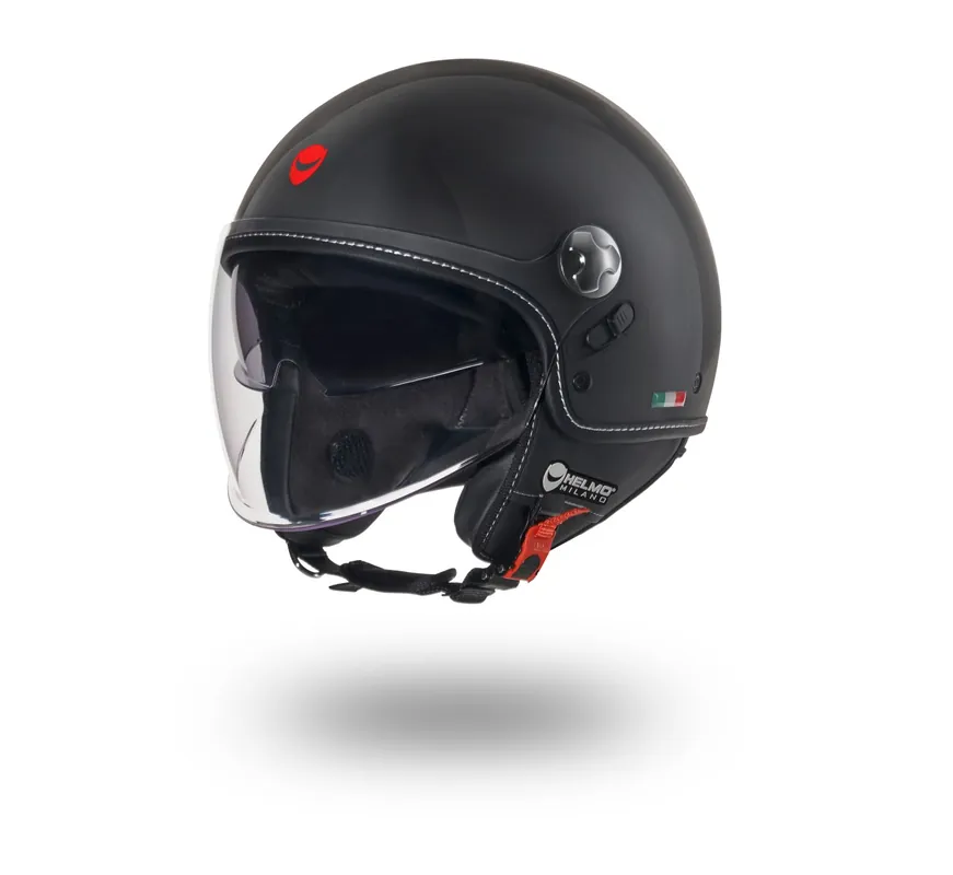 Helmo Milano Demi Jet Eos noir brillant XS Certifié