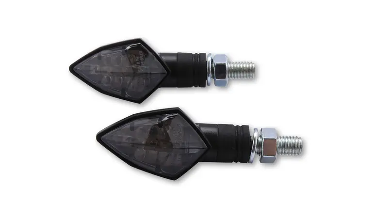 Authentique HIGHSIDER Smart Rock LED clignotants boîtier noir / lentille gris fumée (paire), avant & arrière