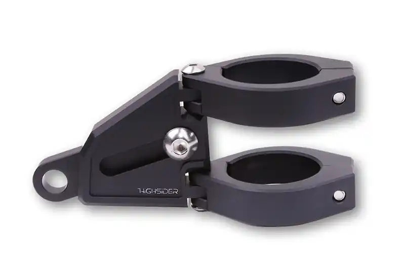 Acheter En Ligne HIGHSIDER pro Extend Jeu de supports de lampe noir, CNC, aluminium, pour Ø 47-49-50-52-54 mm, réglage de la longueur