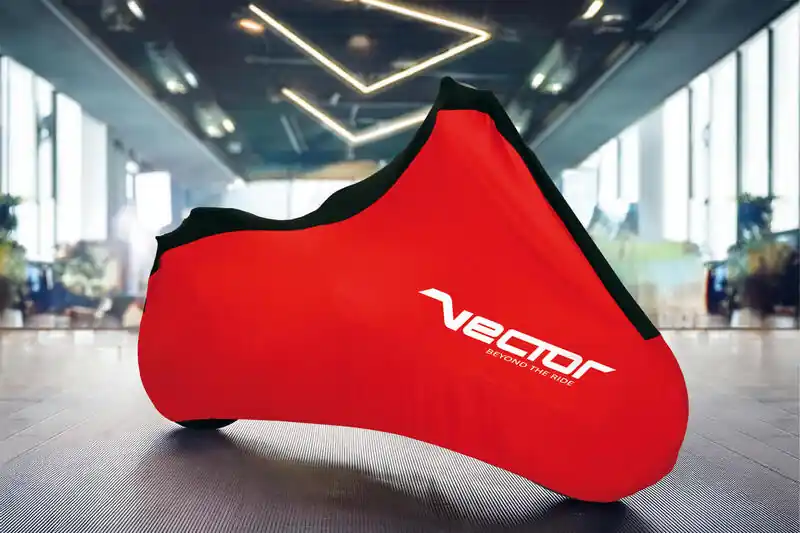 Prix Choc VECTOR Bâche extensible Intérieur pour moto/scooter – Rouge – XL
