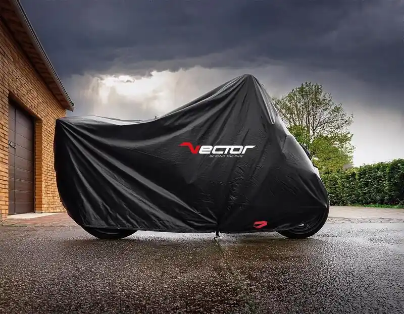 VECTOR Bâche extérieure coton pour moto/scooter – Noir – 2XL Meilleur Prix