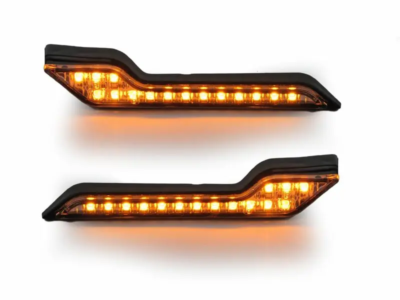 Prix Réduit Barkbusters clignotant à LED jaune set de 2 pièces