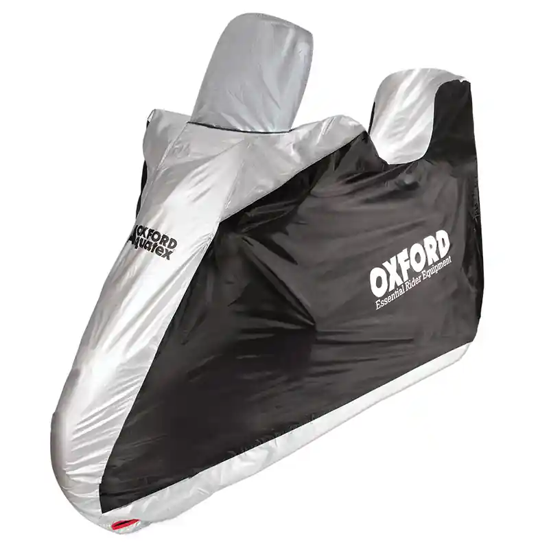 Oxford Indoor / Outdoor Abdeckplane Aquatex Schwarz/Silber – Scooter – mit Topcase und Windscreen – Affaire À Saisir