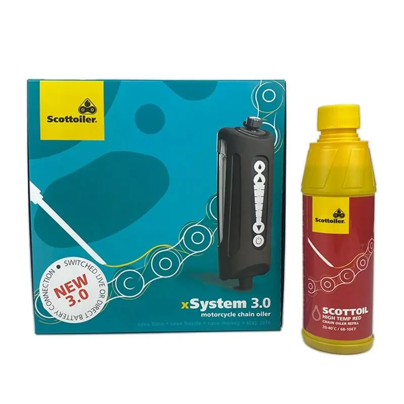 Scottoiler Xsystem 3.0 + 250 ml Öl High-Temp Rot Meilleur Choix