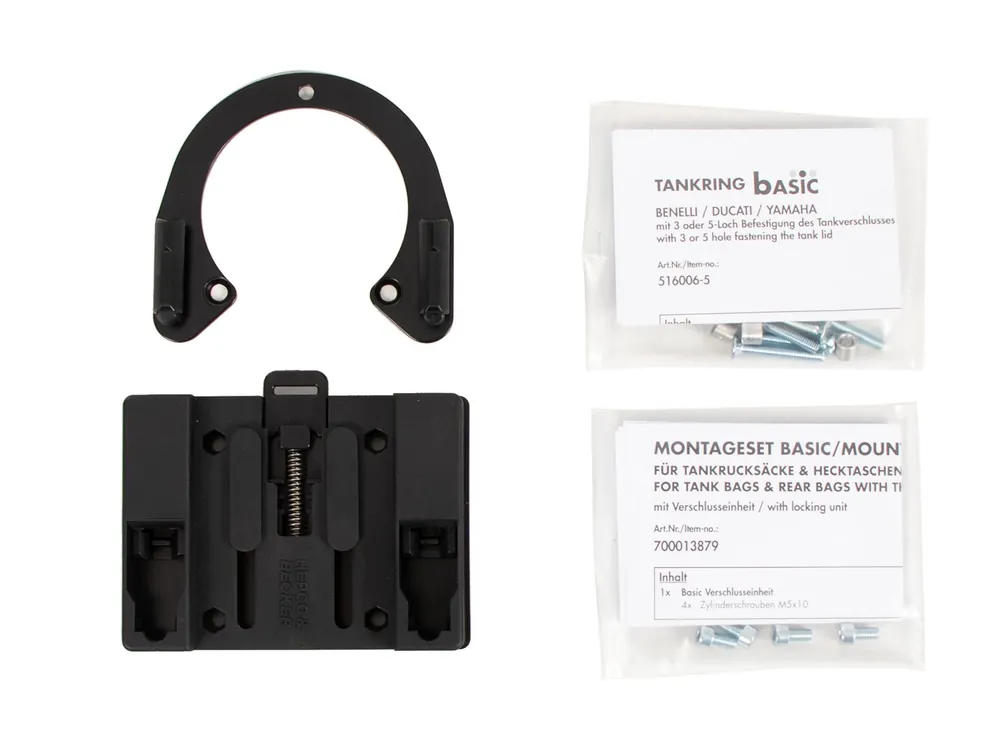 Anneau de réservoir Basic avec unité de fermeture de la sacoche de réservoir pour Ducati Monster 797 (17-20) Hepco & Becker Livraison Express