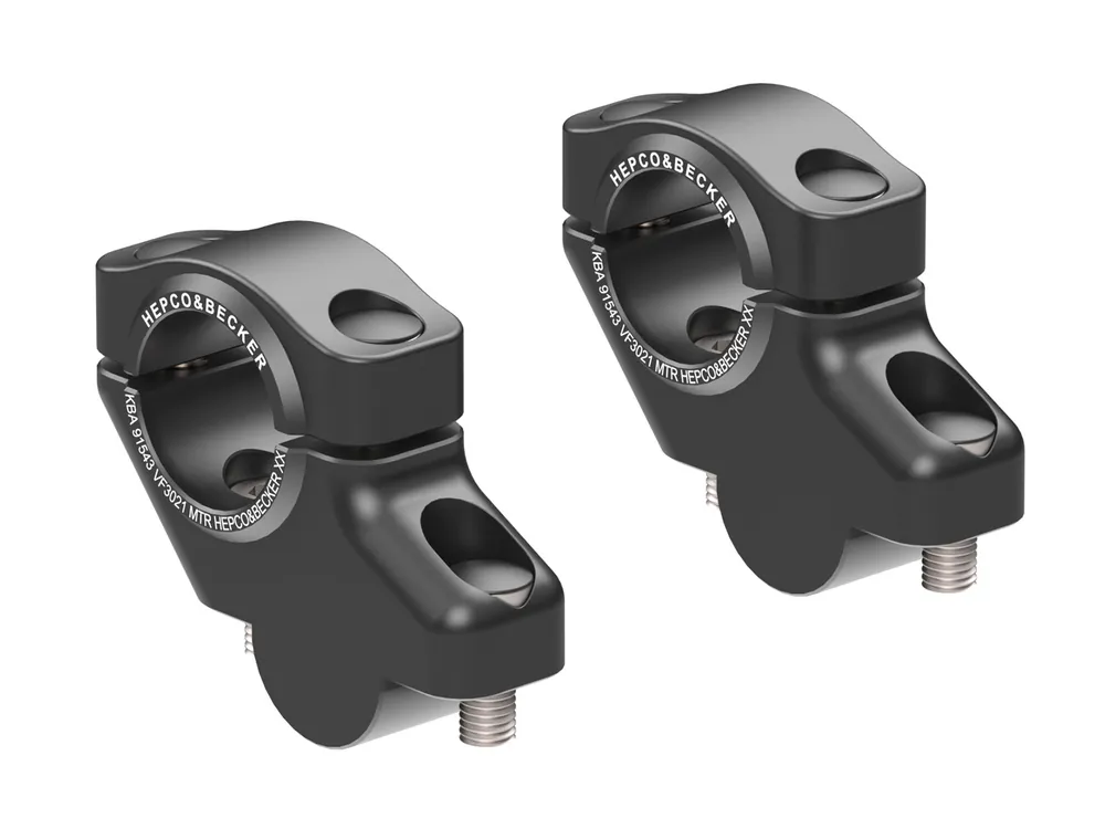 Prix Bas Réhausse de guidon H=30 mm avec déport 21 mm arrière pour Honda CB 500 Hornet (24 -) Hepco & Becker Noir