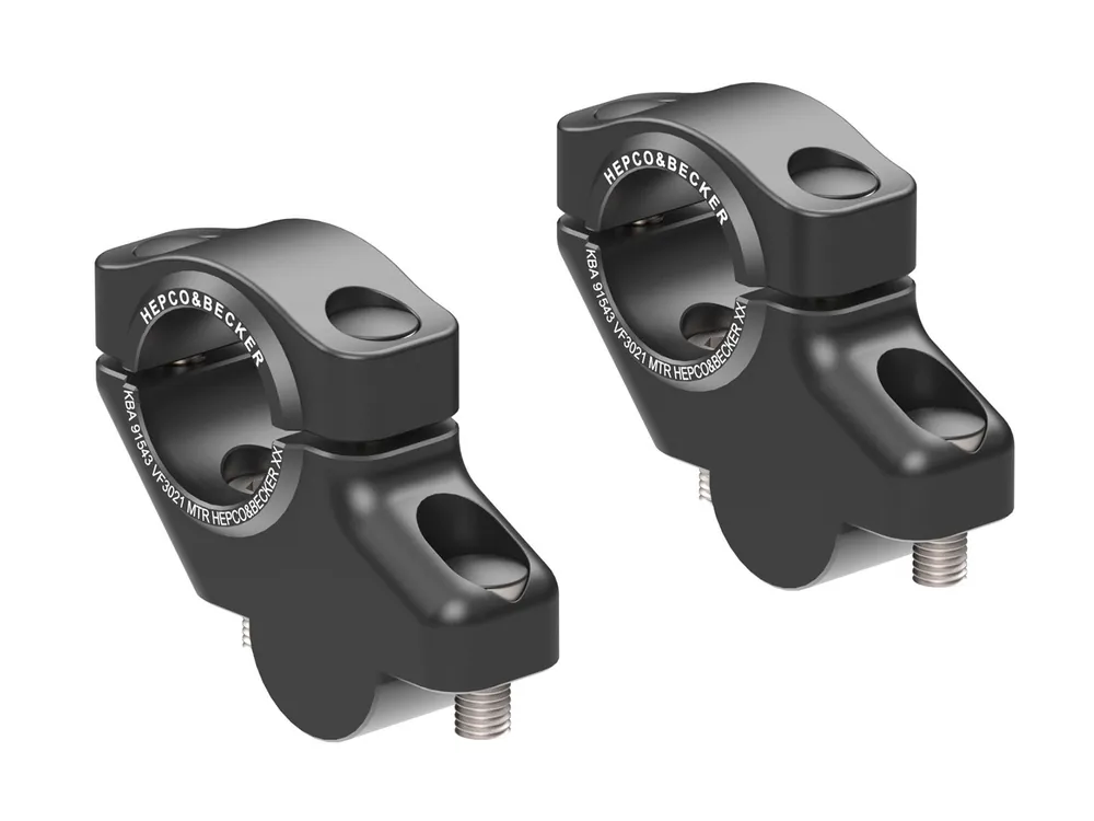 Augmentation du guidon H=30 mm avec décalage de 21 mm en arrière pour Honda CB 650 R / E-Clutch (19-23) Hepco & Becker Noir Produit De Marque