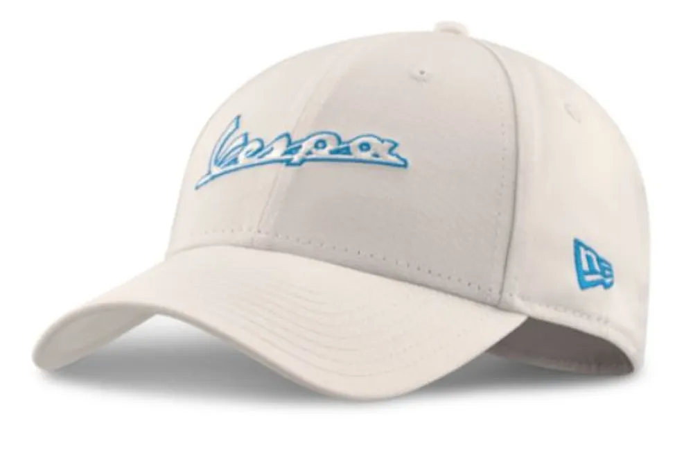 Casquette de baseball Vespa DEC New Era 9Forty blanche Authentique