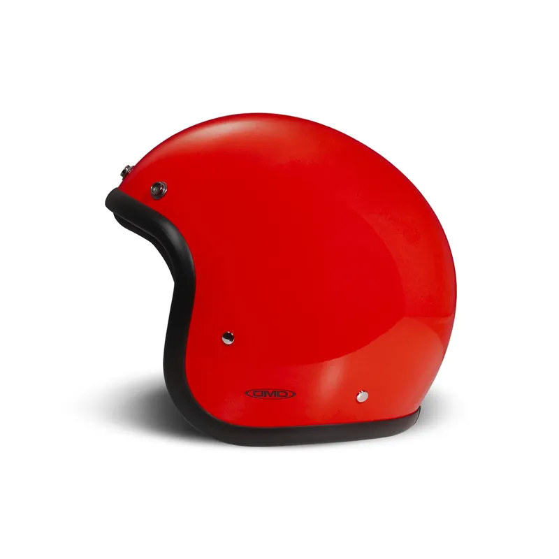 Commander Maintenant Casque intégral DMD Retro, rouge brillant, fibre de verre, ECE 22.06 XS
