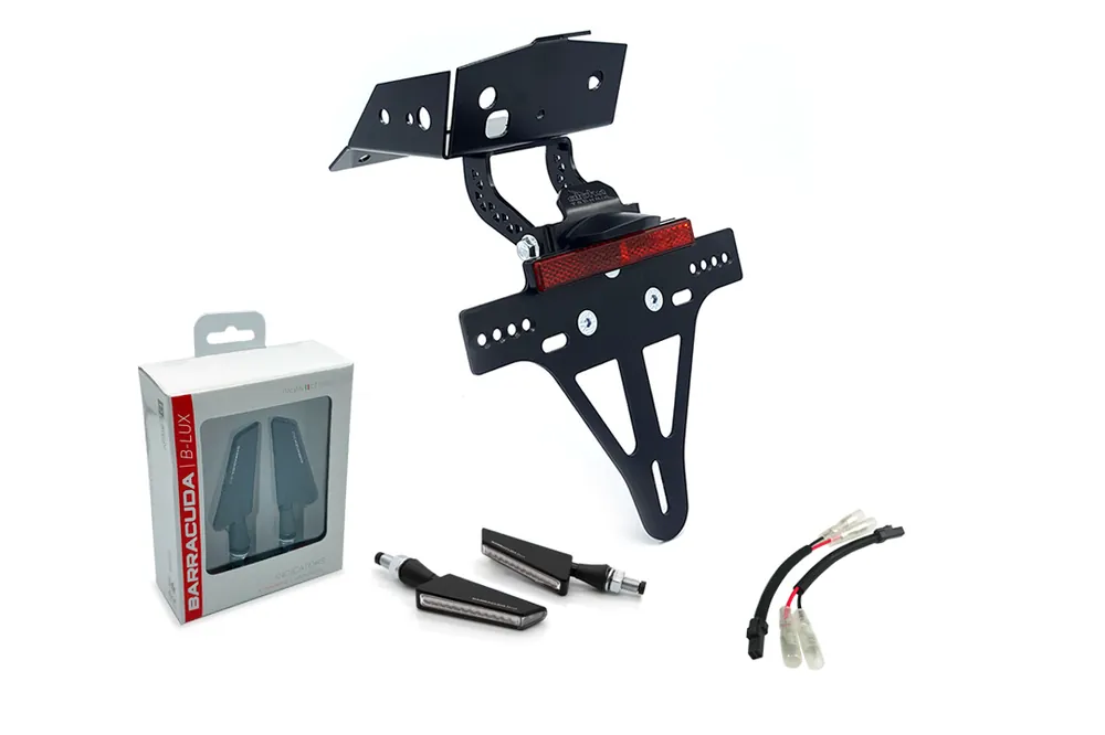 Vente Flash alpha Technik Kennzeichenhalter-Blinker-Kit SQ-LED (vorne + hinten) für KTM 690 SMC R ab Modelljahr