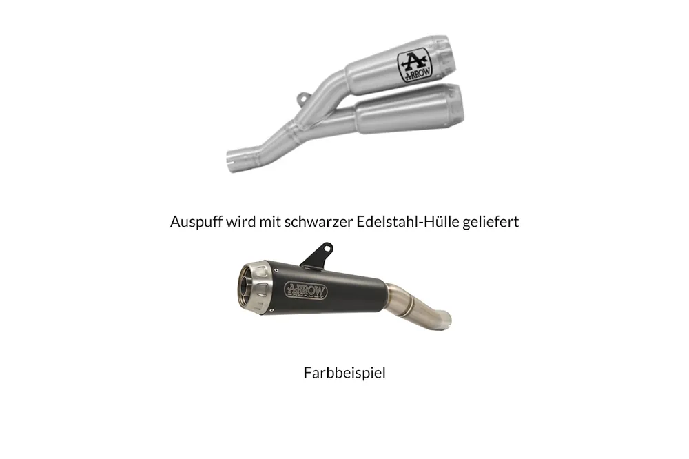ARROW Auspuff DARK PRO-RACE für Honda CB1000R 2018-, Edelstahl schwarz Nouvelle Collection