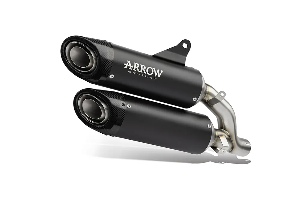 ARROW Auspuff ROUND-SIL DARK Titan für Ducati Monster / Monster+ ab Modelljahr 2021- Top Vente