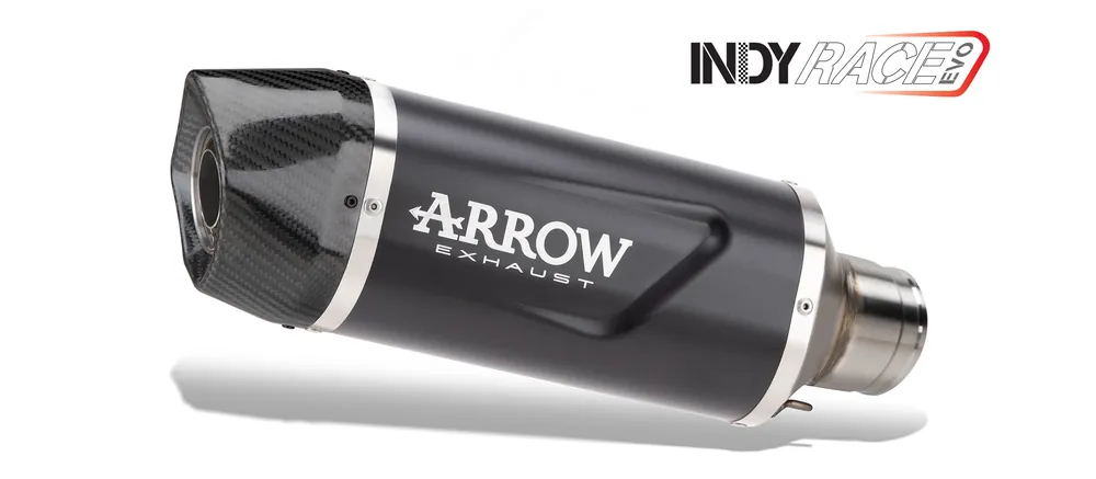 Solde ARROW Auspuff INDY RACE EVO DARK Aluminium schwarz für CF Moto 450MT 2025-