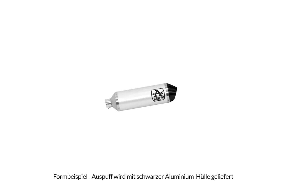 ARROW Auspuff URBAN für Peugeot Metropolis 400 2017- , Aluminium schwarz mit schwarzer Edelstahl-End Dernier Modèle