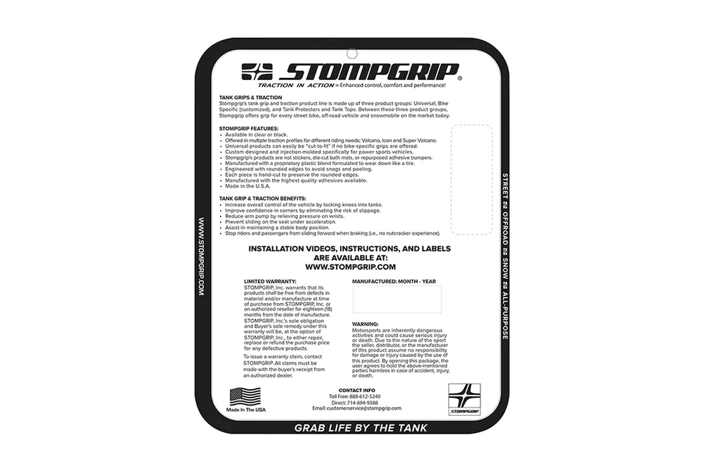 Stompgrip hybrid, Volcano, für Kawasaki Z1000SX, 2011-2019 Offre Du Jour
