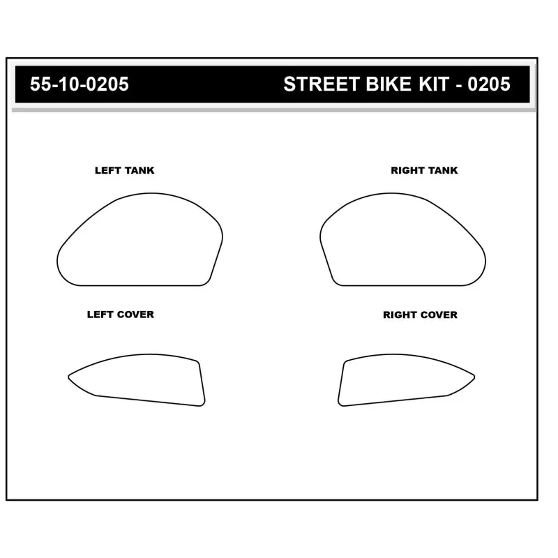 Soldes Stompgrip Tank Pad klar, Icon, Streetbike Tank Kit für Yamaha, MT03, 2020-2025
