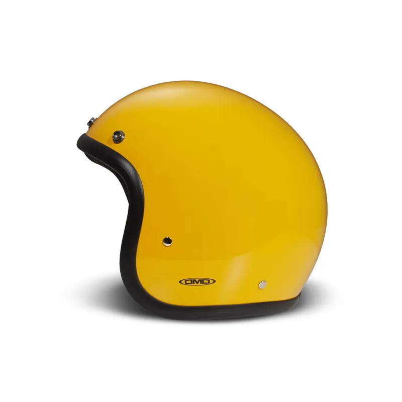 DMD casque jet rétro, jaune, brillant, Yellow, fibre de verre, ECE 22.06 XS Remise