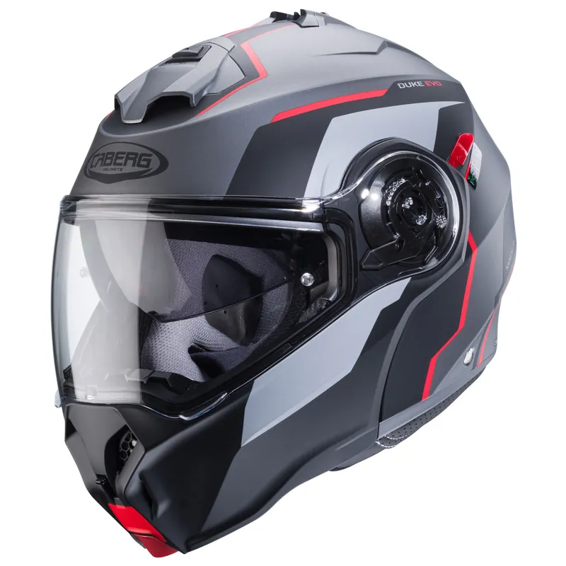 Prix Bas Caberg casque Duke Evo Move matt-gun metallic/noir-rouge XS
