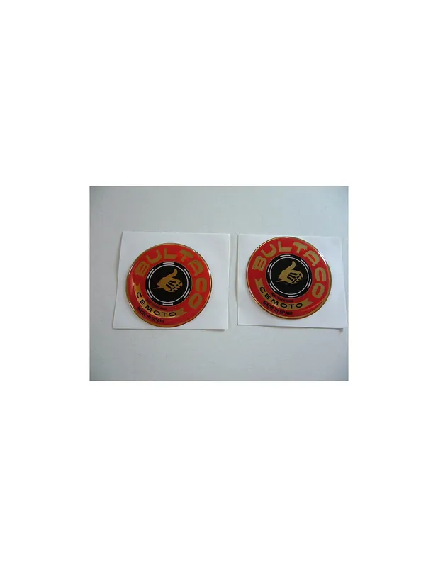 Bultaco paire de pastilles de réservoir diamètre 5.7cm Usine Directe